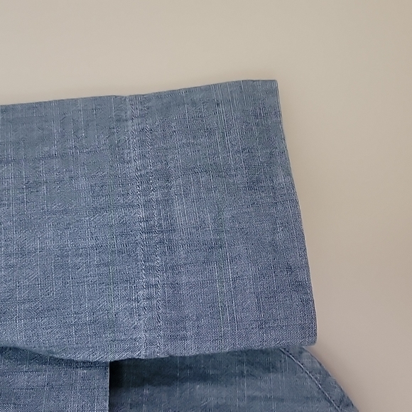 J Crew Charmbray Funnel Neck Long Sleeve Shirt - Picture 6 of 14